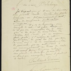 Lettre à Ernest Delahaye