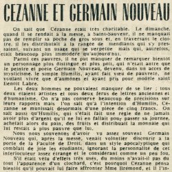 « Cézanne et Germain Nouveau »