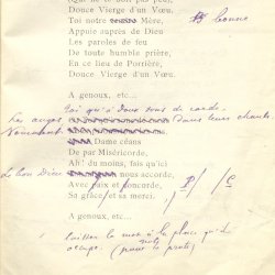 Ave Maris Stella, paraphrase rimée par B.-N. La Guerrière (première version)