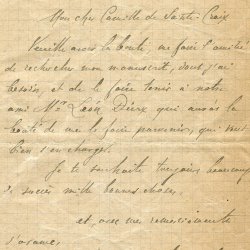 Lettre à Camille de Sainte-Croix