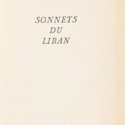 Sonnets du Liban
