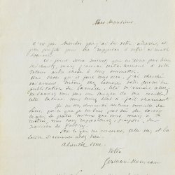 Lettre à Stéphane Mallarmé accompagnée de deux poèmes