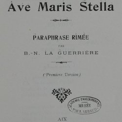 Ave Maris Stella, paraphrase rimée par B.-N. La Guerrière (première version)
