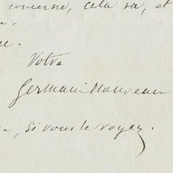Lettre à Stéphane Mallarmé accompagnée de deux poèmes