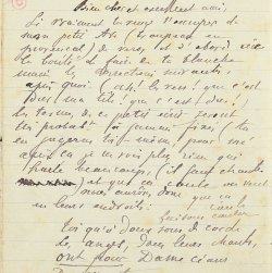 Lettre à Ernest Delahaye